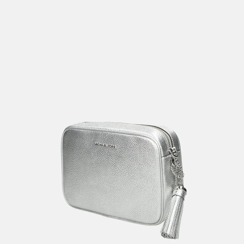 Michael Kors Jet Set camera bag crossbody tas M silver bij Duifhuizen